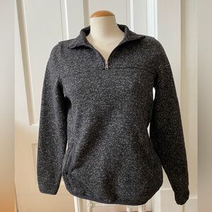 Thread & Supply Quarter zip pull over in Charcoal